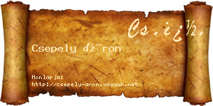 Csepely Áron névjegykártya